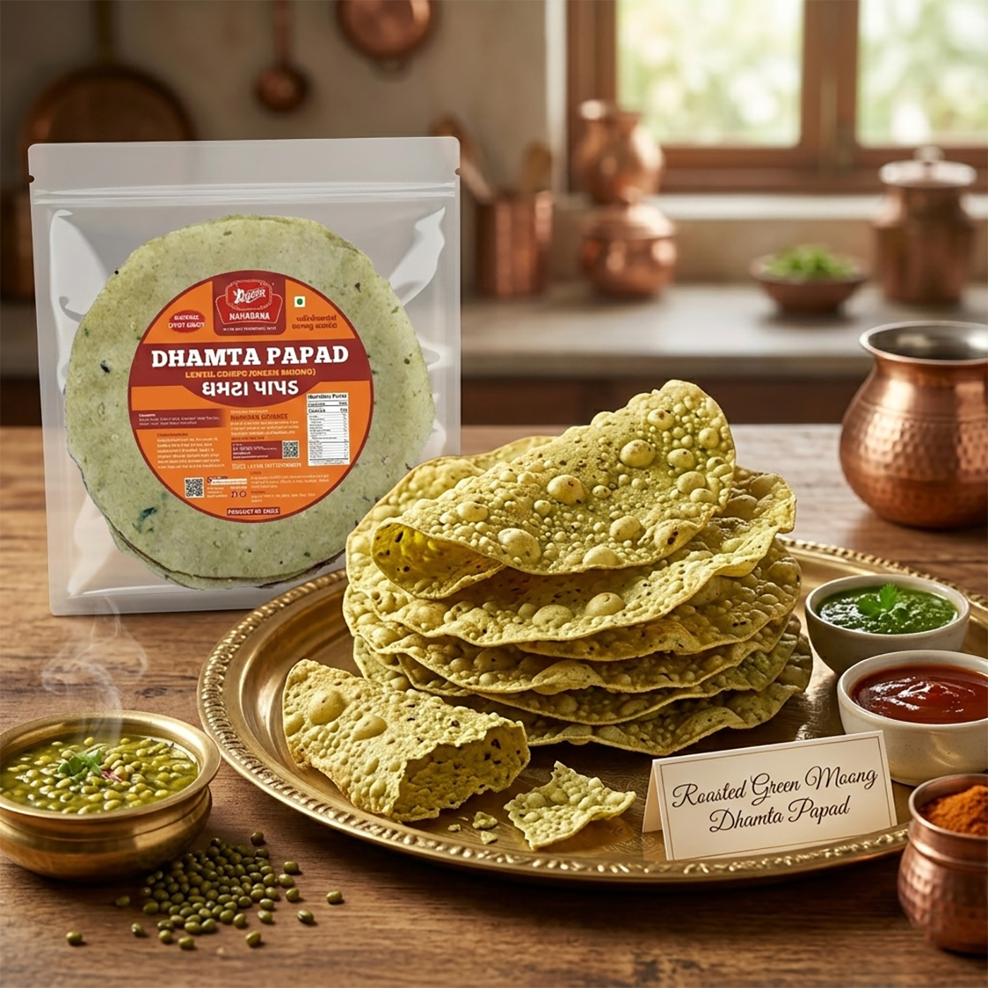 GREEN DHAMTA PAPAD